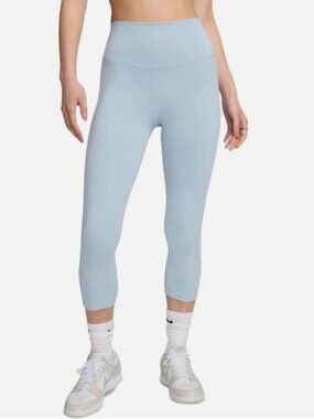 Nike Women's One High-Waisted Crop Leggings (Lt Armory Blue)